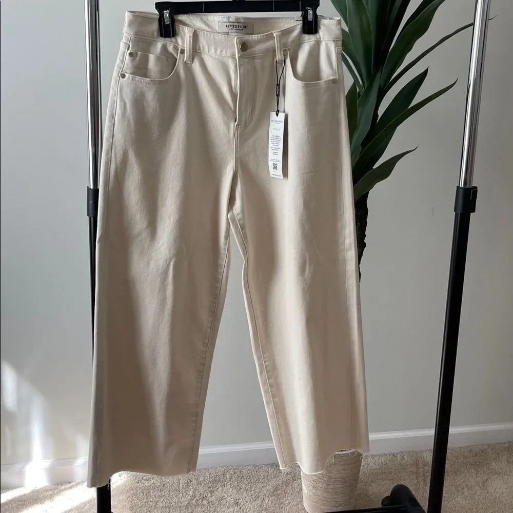 Liverpool Stride High-Rise Wide Leg with Cut Hem size 10 - Picture 3 of 7